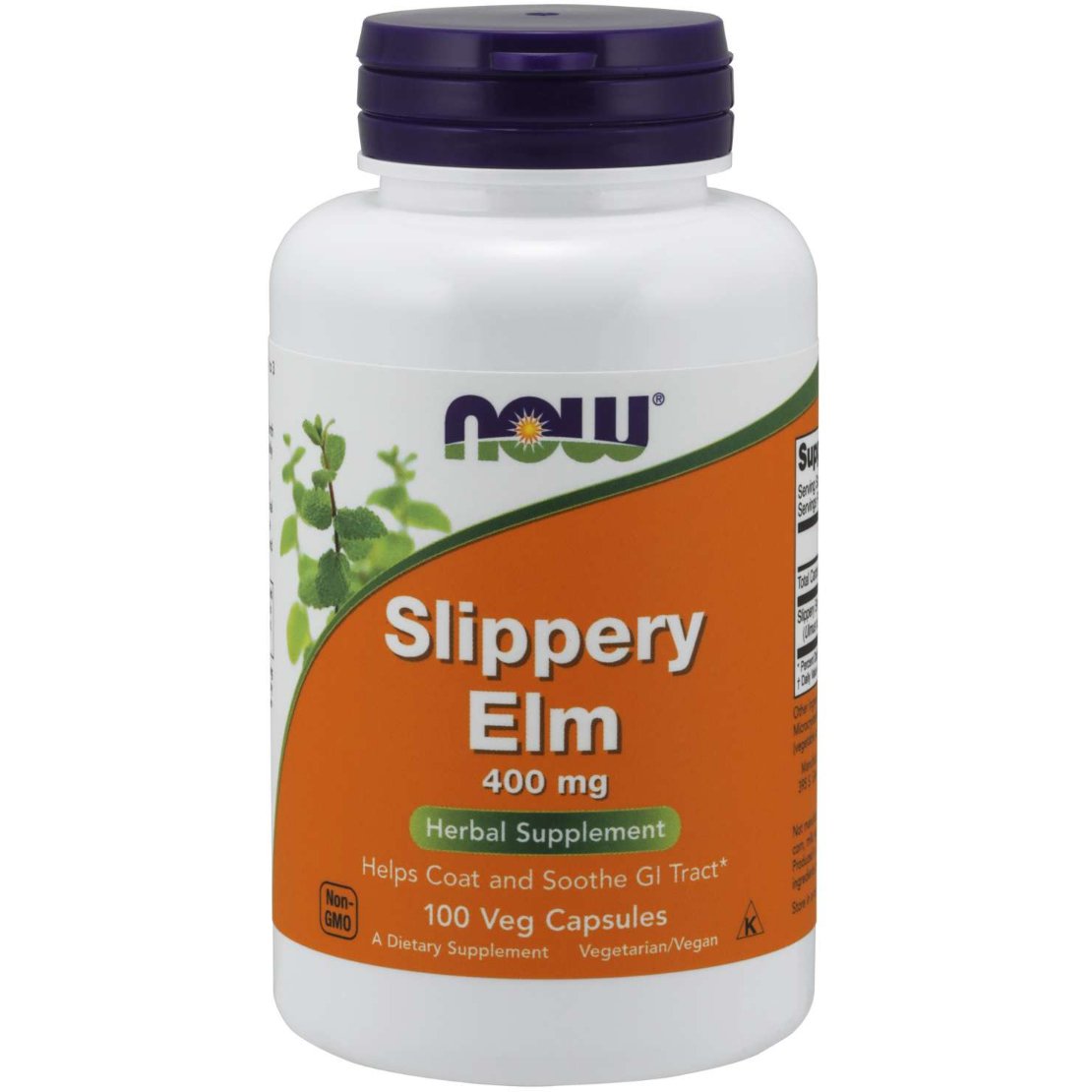 Wiąz czerwony NOW Foods Slippery Elm 400 mg 100 vcaps - Sklep Witaminki.pl