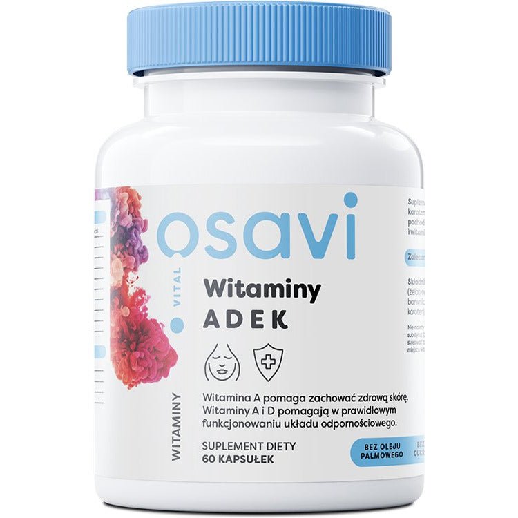 Witamina A + D + E + K Osavi Witaminy ADEK 60 softgels - Sklep Witaminki.pl