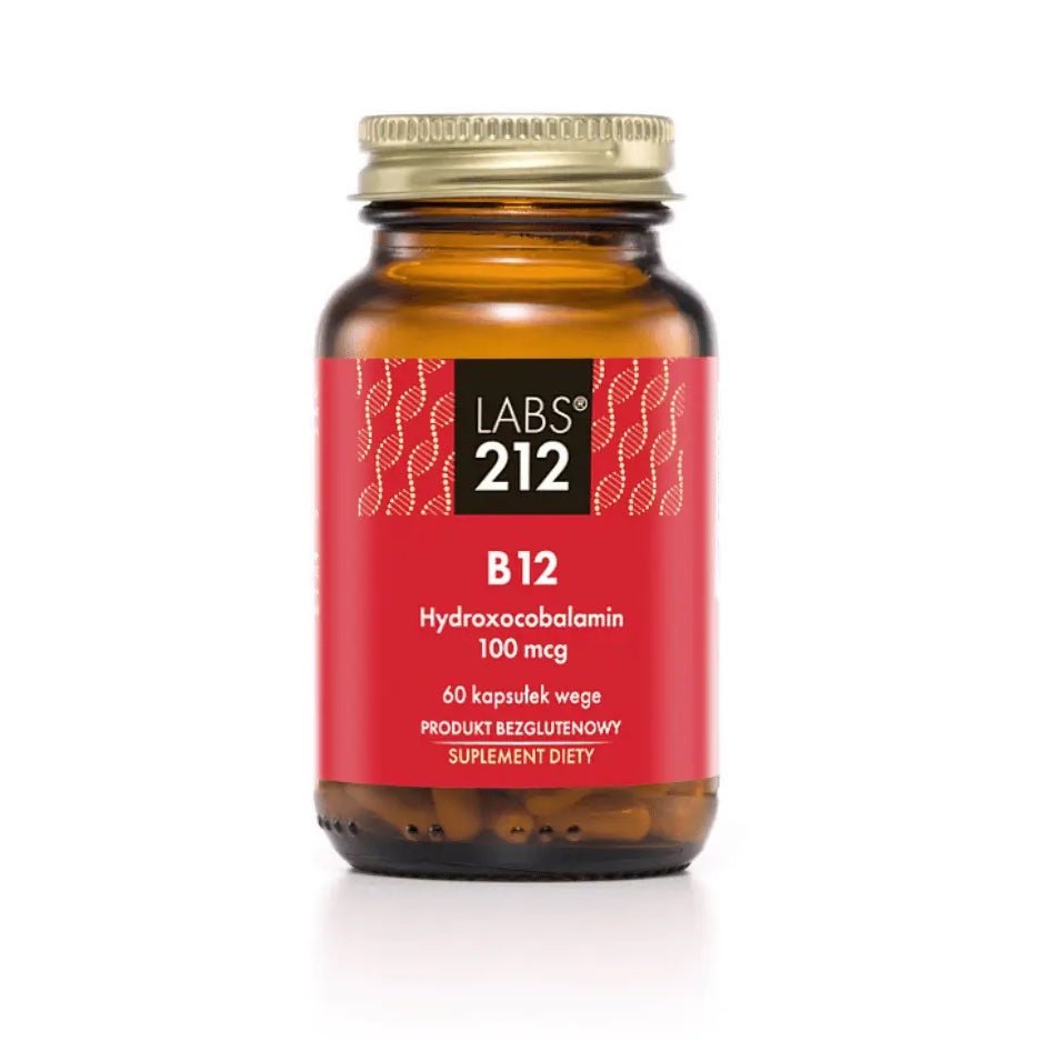 Labs212 B12 Hydroxocobalamin 100 mcg 60 vcaps Witamina B12 - Hydroksykobalamina - Sklep Witaminki.pl