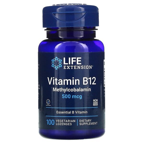 Life Extension Vitamin B12 Methylcobalamin 500 mcg 100 vegetarian lozenges Witamina B12 - Kobalamina - Sklep Witaminki.pl