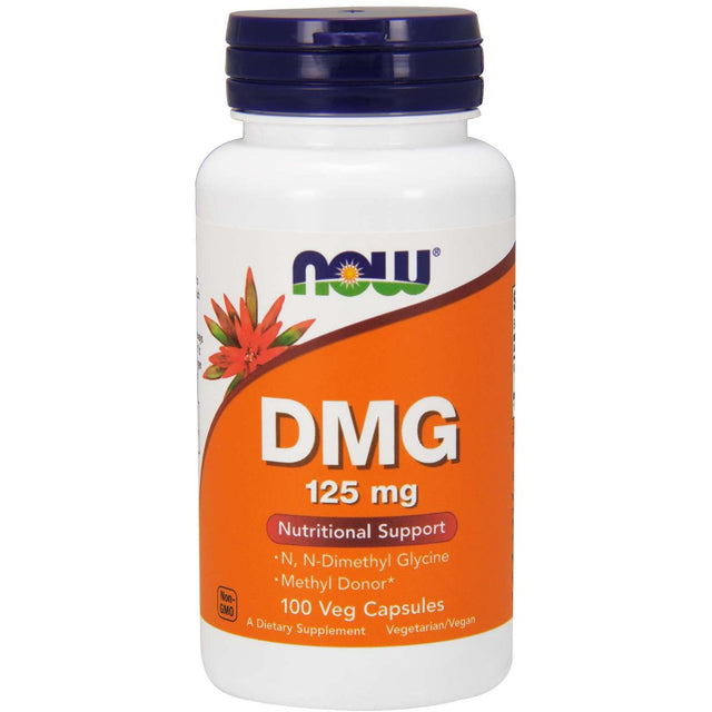 Witamina B15 - Kwas Pangamowy NOW Foods DMG Dimethylglycine 125 mg 100 vcaps - Sklep Witaminki.pl