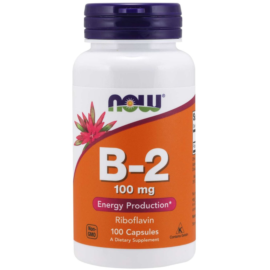 Witamina B2 - Ryboflawina NOW Foods Vitamin B-2 Riboflavin 100 mg 100 caps - Sklep Witaminki.pl