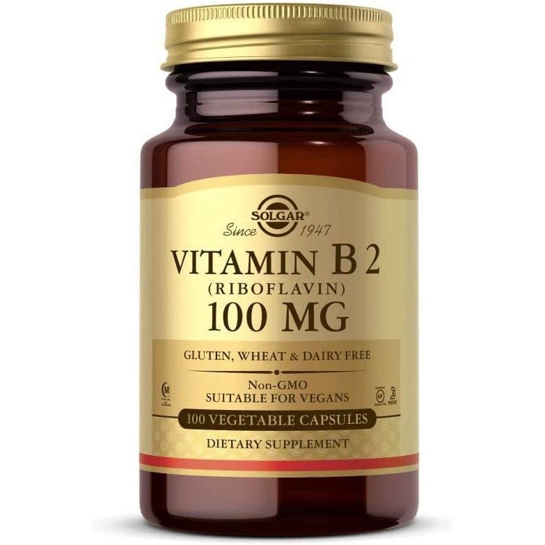 Solgar Vitamin B2 100 mg 100 vcaps Witamina B2 - Ryboflawina - Sklep Witaminki.pl