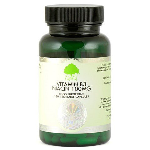 Witamina B3 - Niacyna G&G G&G Witamina B3 (Niacyna) 100 mg 120 kapsułek 120 caps - Sklep Witaminki.pl