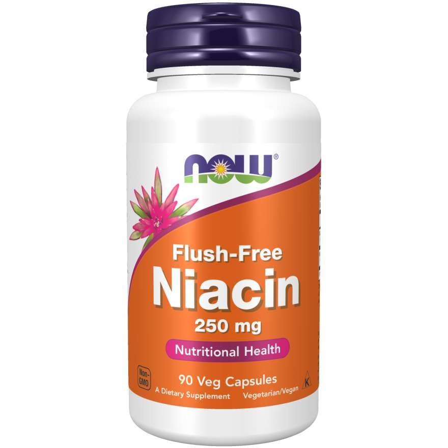 NOW Foods Flush - Free Niacin 250 mg Capsules 180 caps Witamina B3 - Niacyna - Sklep Witaminki.pl