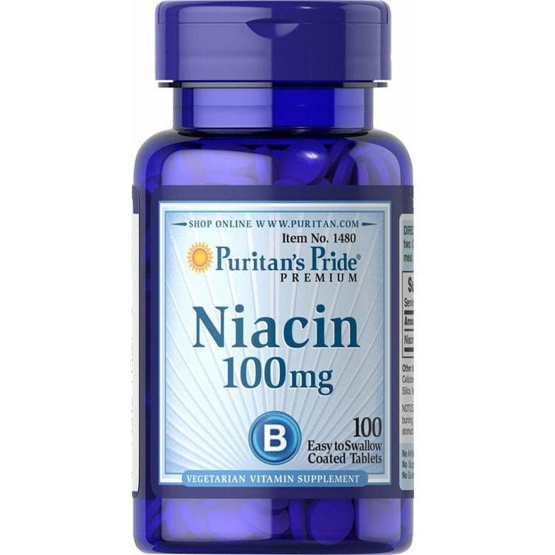 Puritan's Pride Niacin 100 mg 100 tabs Witamina B3 - Niacyna - Sklep Witaminki.pl