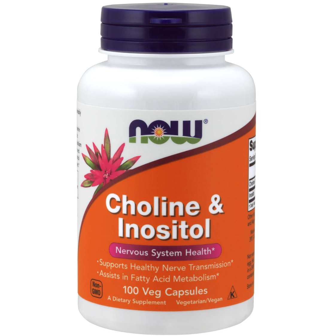 Witamina B4 - Cholina NOW Foods Choline & Inositol 500 mg 100 vcaps - Sklep Witaminki.pl