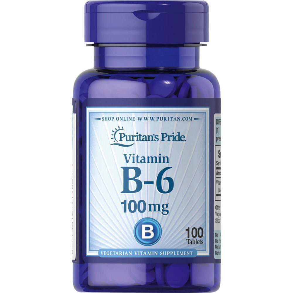 Puritan's Pride Vitamin B - 6 100 mg 100 tabs Witamina B6 - Pirydoksyna - Sklep Witaminki.pl