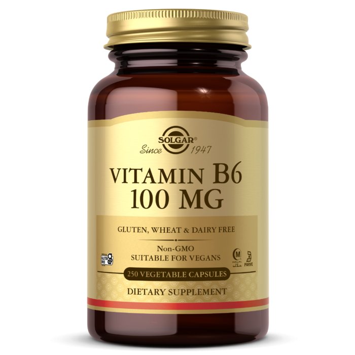 Solgar Vitamin B6 100 mg 250 vcaps Witamina B6 - Pirydoksyna - Sklep Witaminki.pl