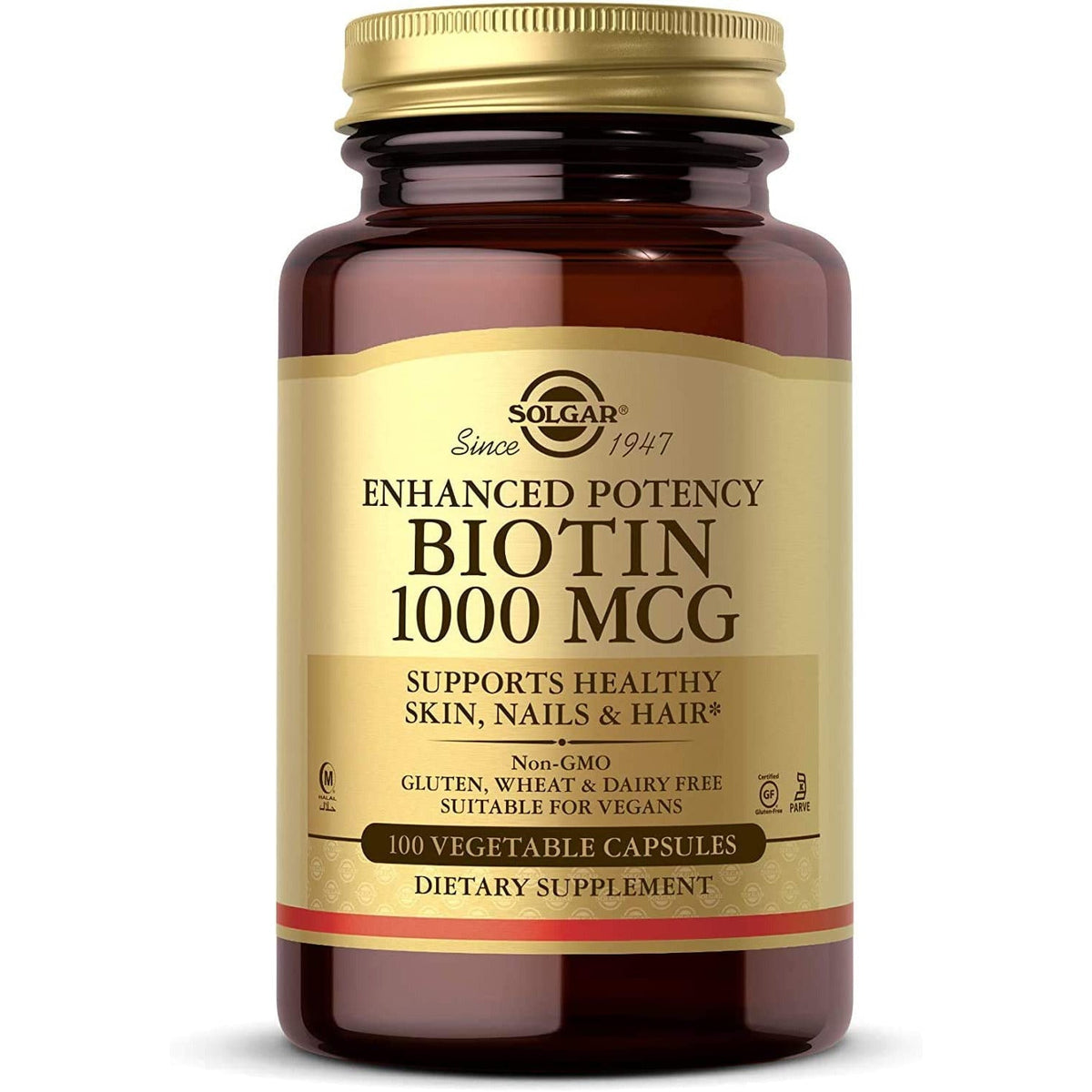 Solgar Biotin 1000 mcg 100 vcaps Witamina B7 - Biotyna - Sklep Witaminki.pl