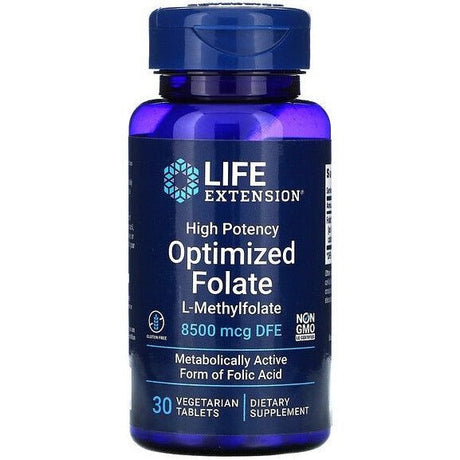 Witamina B9 / B11 - Kwas Foliowy Life Extension High Potency Optimized Folate 30 vegetarian tabs - Sklep Witaminki.pl