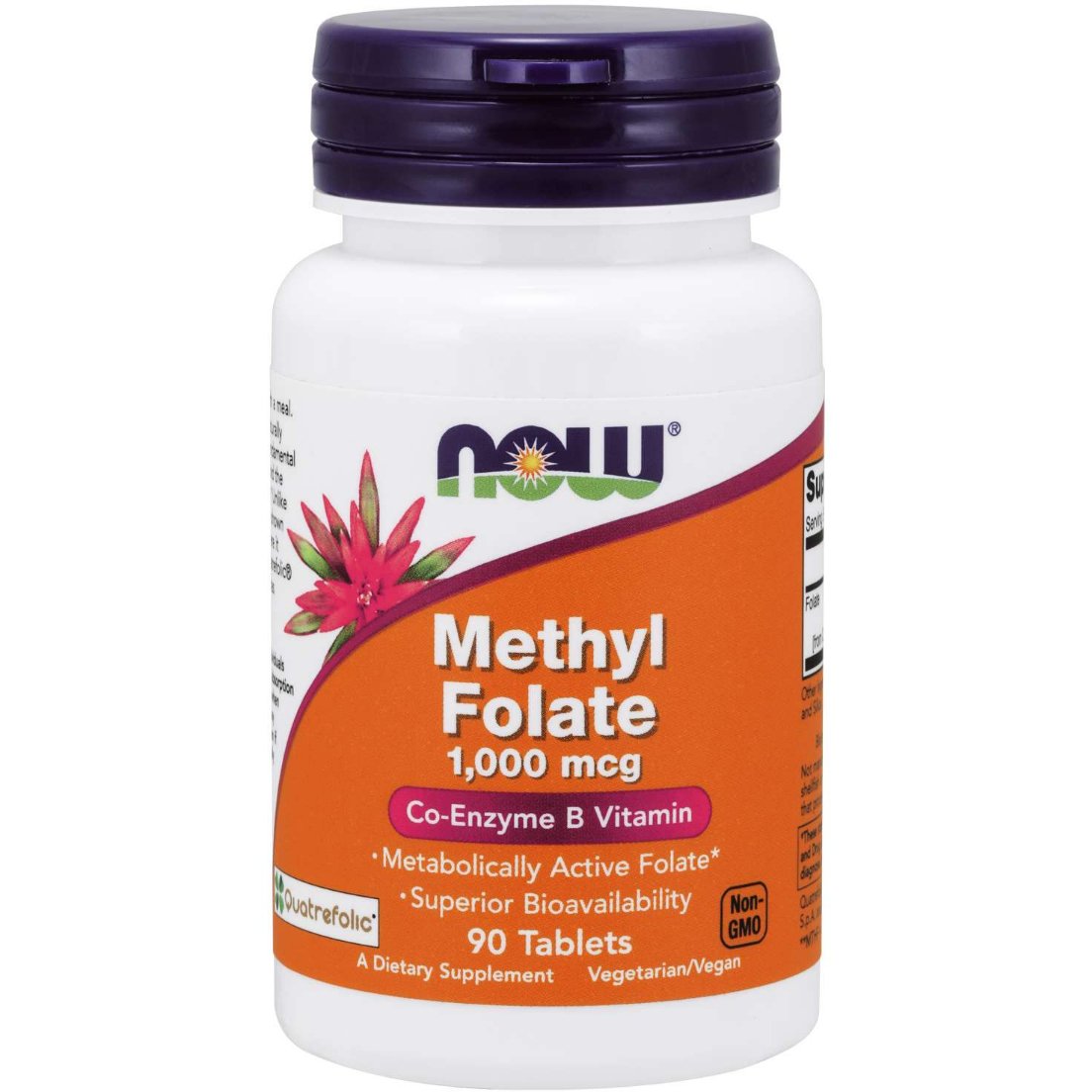 NOW Foods Methyl Folate 1000 mcg 90 tabs Witamina B9 / B11 - Kwas Foliowy - Sklep Witaminki.pl