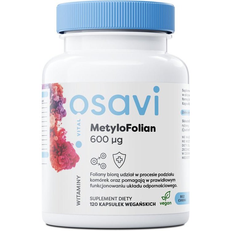 Osavi MetyloFolian 600mcg 120 vegan caps Witamina B9 / B11 - Kwas Foliowy - Sklep Witaminki.pl