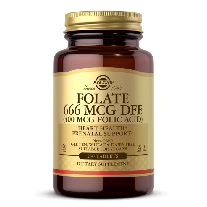 Solgar Foliany 400 mcg Kwas Foliowy 250 tabs Witamina B9 / B11 - Kwas Foliowy - Sklep Witaminki.pl