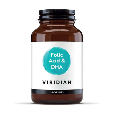 Witamina B9 / B11 - Kwas Foliowy Viridian Folic Acid & DHA 90 caps - Sklep Witaminki.pl