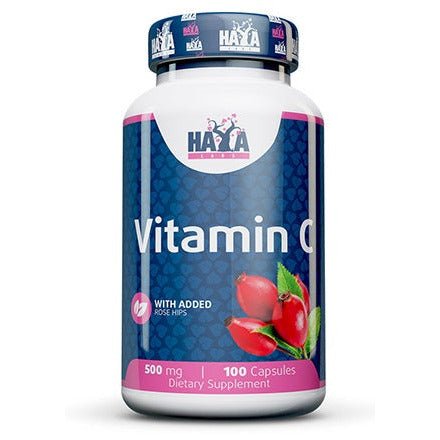 Haya Labs Vitamin C with Rose Hips 500mg 100 caps Witamina C - Sklep Witaminki.pl