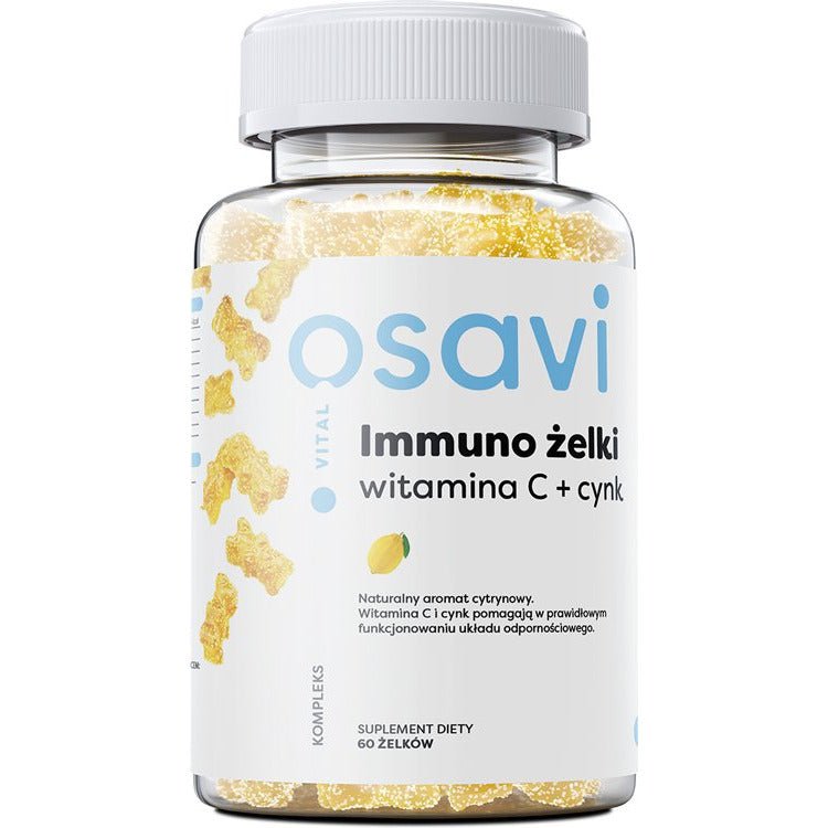 Osavi Immuno Żelki Witamina C + Cynk Cytryna 60 gummies Witamina C - Sklep Witaminki.pl