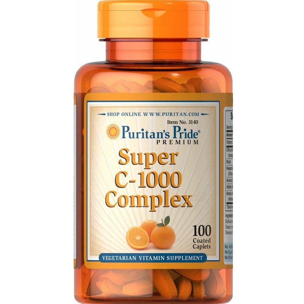 Puritan's Pride Super C - 1000 Complex 100 tabs Witamina C - Sklep Witaminki.pl