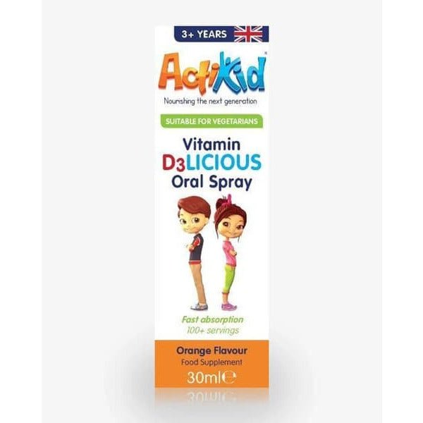 ActiKid Vitamin D3LICIOUS Oral Spray 30 ml Orange Witamina D3 - Sklep Witaminki.pl