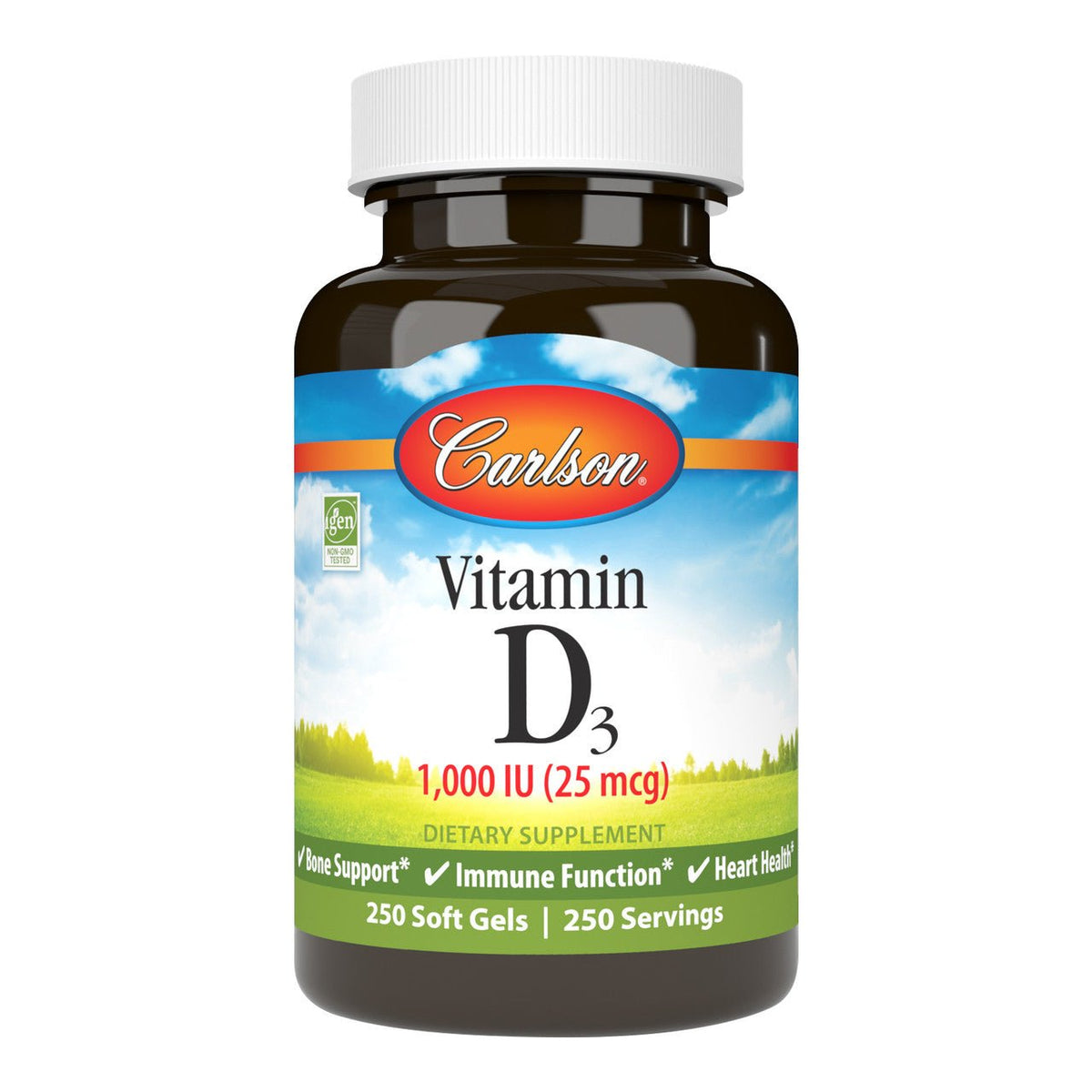 Carlson Labs Vitamin D3 1000 IU 250 softgels Witamina D3 - Sklep Witaminki.pl