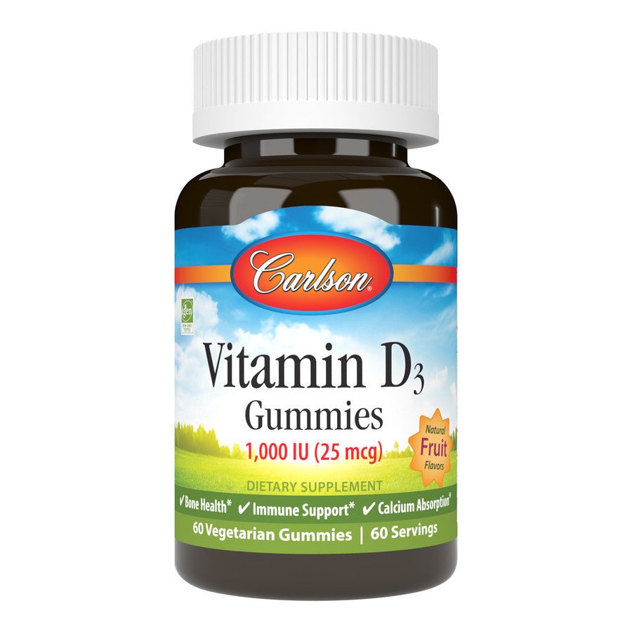 Carlson Labs Vitamin D3 Gummies 1000 IU 60 gummies Fruit Witamina D3 - Sklep Witaminki.pl