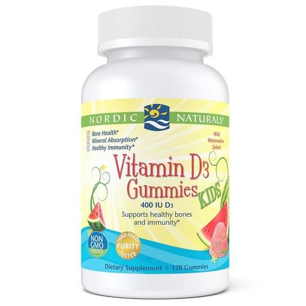 Nordic Naturals Vitamin D3 Gummies Kids 400 IU 120 gummies Wild Watermelon Splash Witamina D3 dla Dzieci - Sklep Witaminki.pl