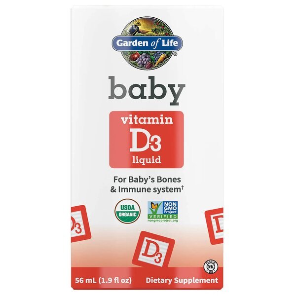 Garden of Life Baby Vitamin D3 Liquid 56 ml Witamina D3 dla Niemowląt - Sklep Witaminki.pl
