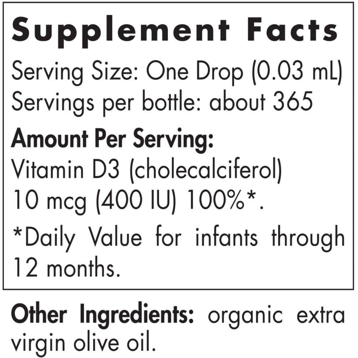 Nordic Naturals Baby's Vitamin D3 11 ml Witamina D3 dla Niemowląt - Sklep Witaminki.pl