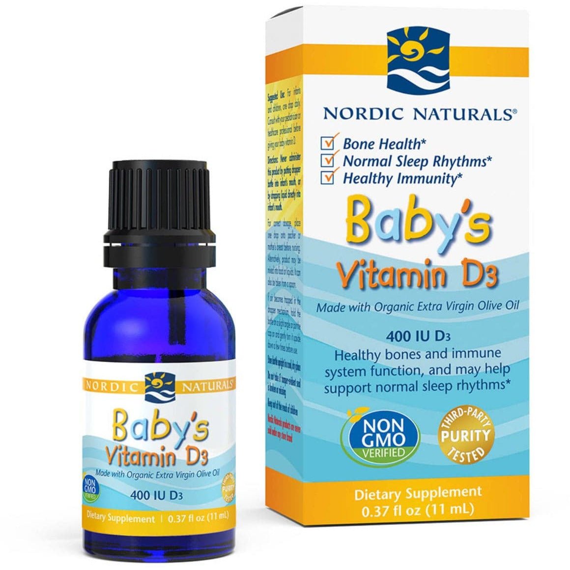 Nordic Naturals Baby's Vitamin D3 11 ml Witamina D3 dla Niemowląt - Sklep Witaminki.pl