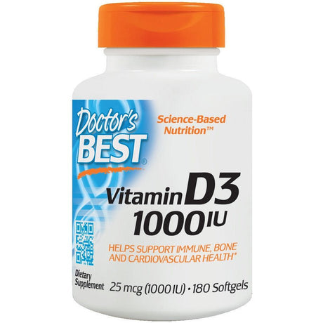 Witamina D3 Doctor's BEST Vitamin D3 1000 IU 180 softgels - Sklep Witaminki.pl