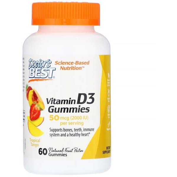 Doctor's BEST Vitamin D3 Gummies Tropical Mango 60 gummies Witamina D3 - Sklep Witaminki.pl