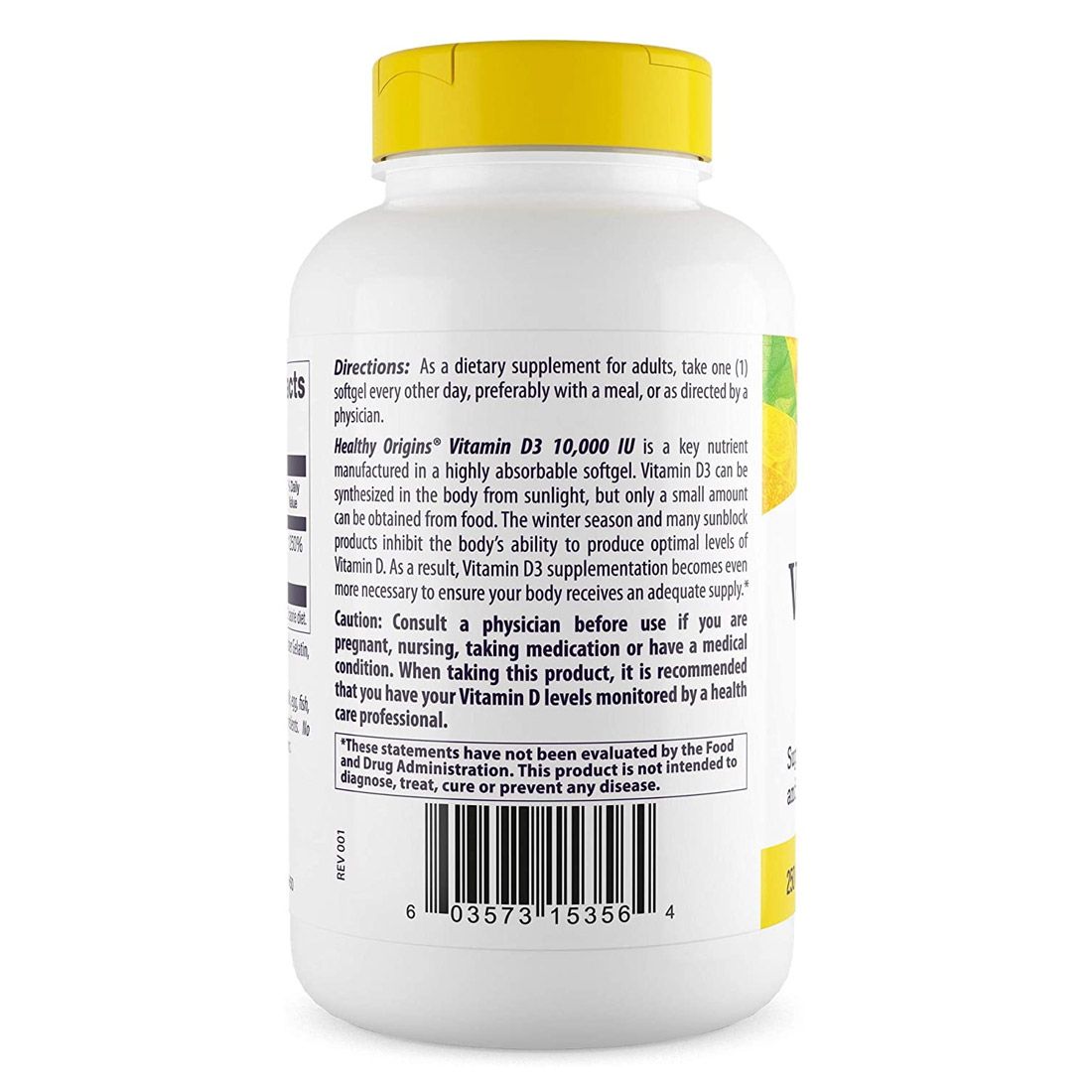 Healthy Origins Vitamin D3 10000 IU 0 Witamina D3 - Sklep Witaminki.pl