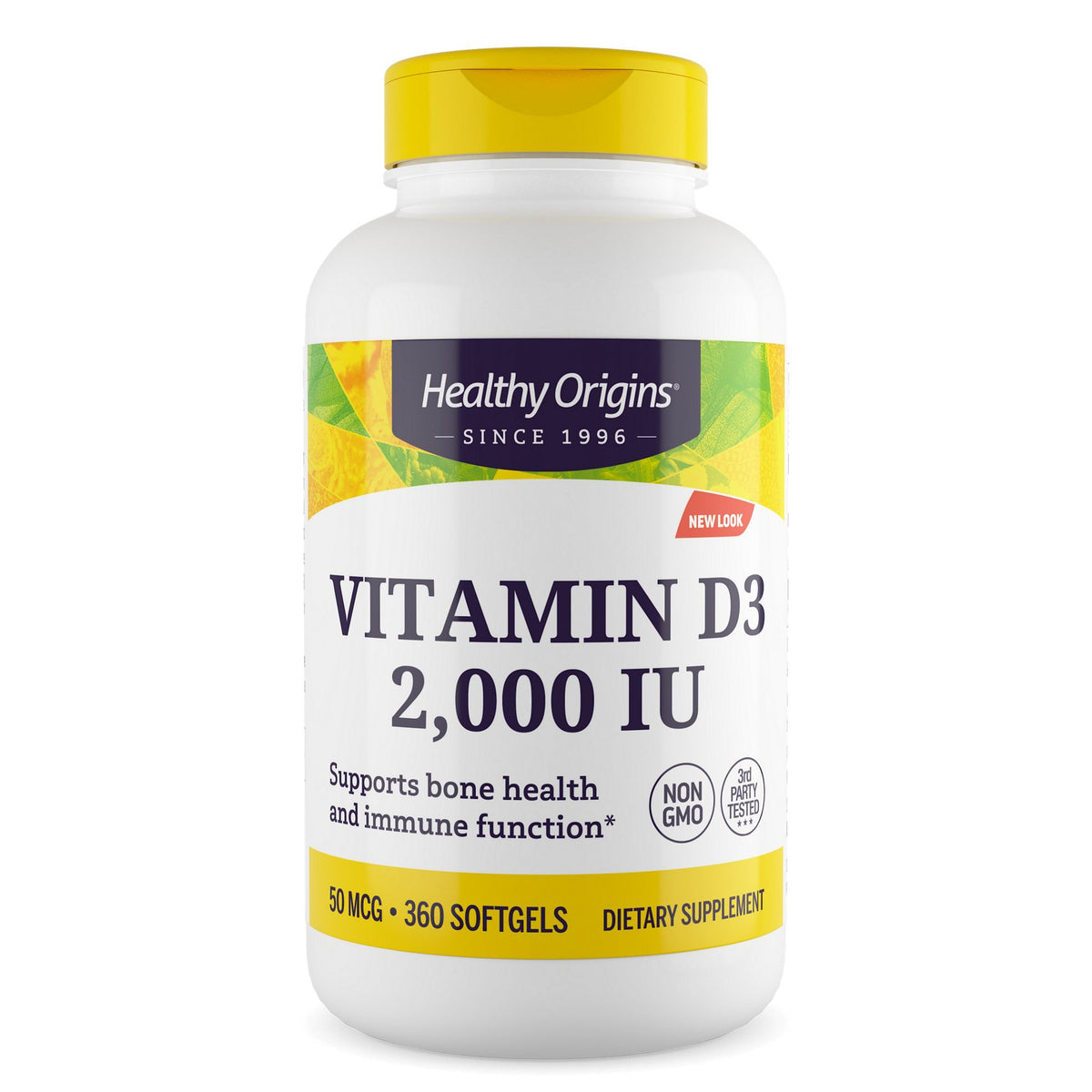 Healthy Origins Vitamin D3 2000 IU 360 softgels Witamina D3 - Sklep Witaminki.pl