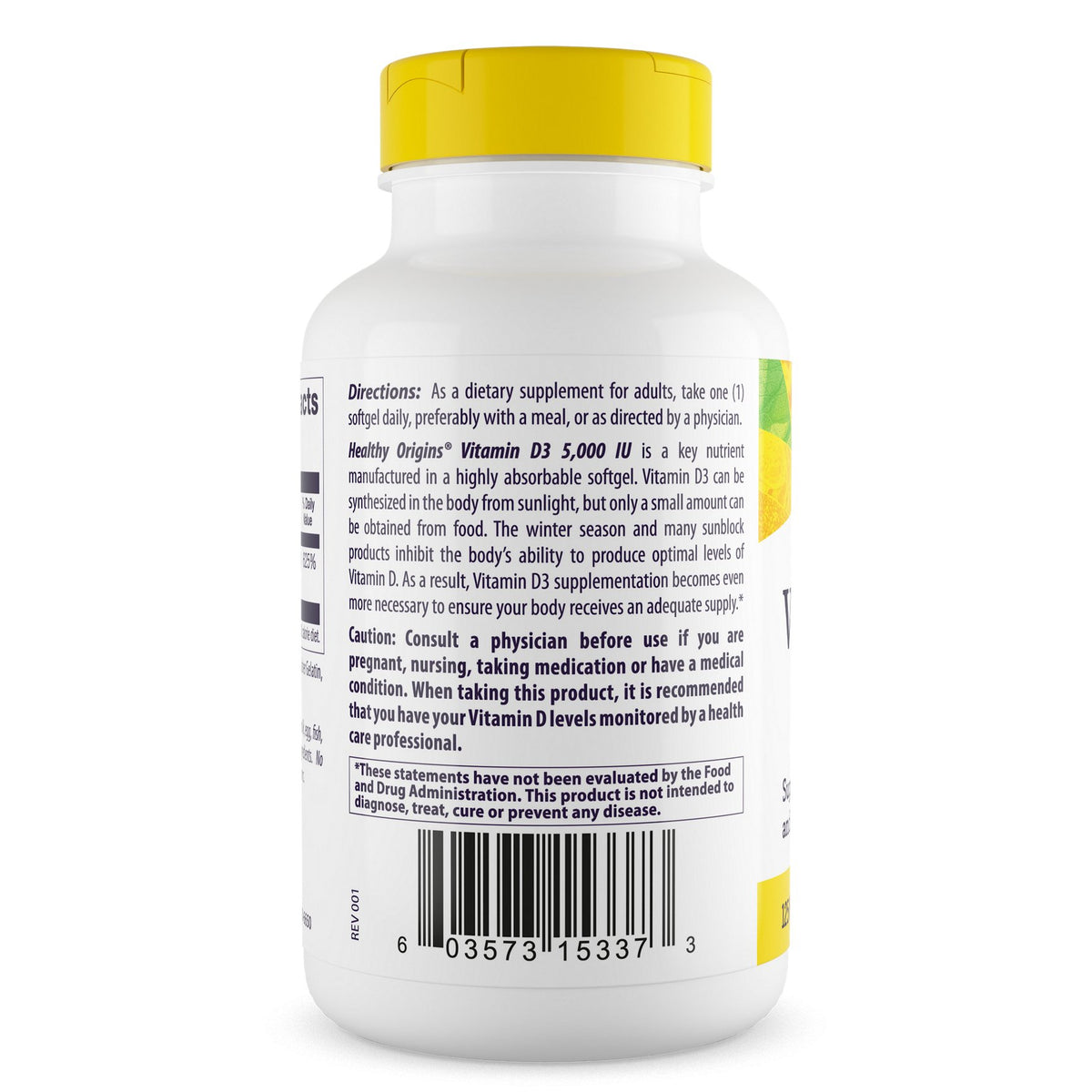 Healthy Origins Vitamin D3 5000 IU 360 softgels Witamina D3 - Sklep Witaminki.pl