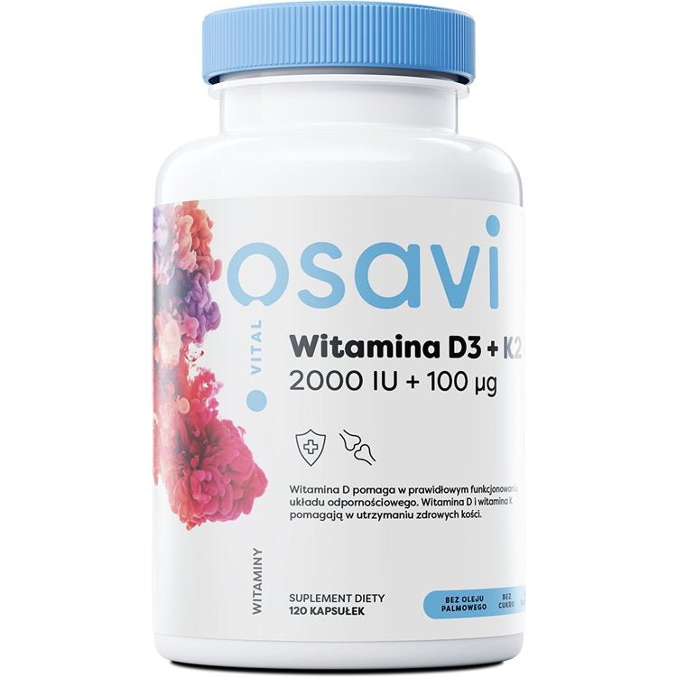 Witamina D3 + K2 Osavi Witamina D3 + K2 2000IU 120 softgels - Sklep Witaminki.pl