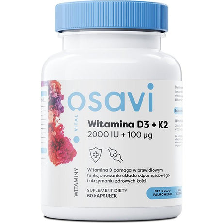 Witamina D3 + K2 Osavi Witamina D3 + K2 2000IU 60 softgels - Sklep Witaminki.pl