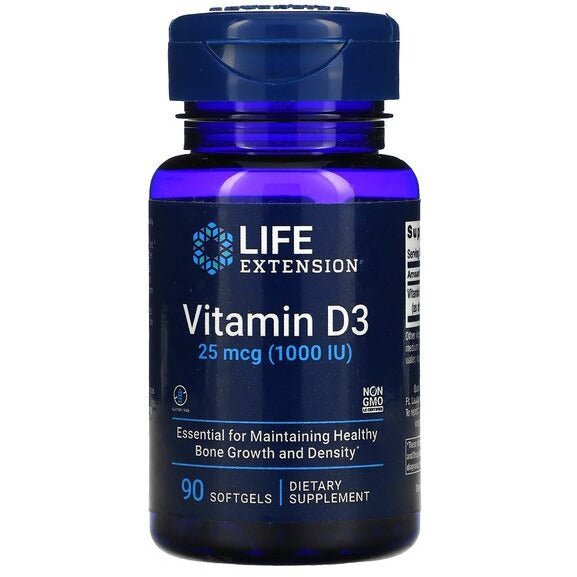 Life Extension Vitamin D3 1000IU 90 softgels Witamina D3 - Sklep Witaminki.pl
