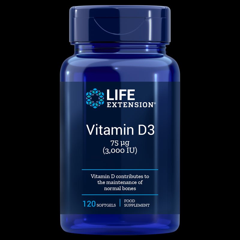 Life Extension Witamina D3 3000 IU 120 caps Witamina D3 - Sklep Witaminki.pl