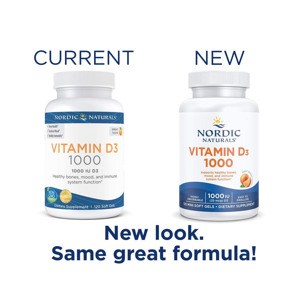Witamina D3 Nordic Naturals Vitamin D3 1000 120 softgels Pomarańcza - Sklep Witaminki.pl