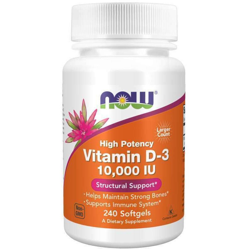 NOW Foods Vitamin D3 10000 IU 250 mcg 240 softgels Witamina D3 - Sklep Witaminki.pl