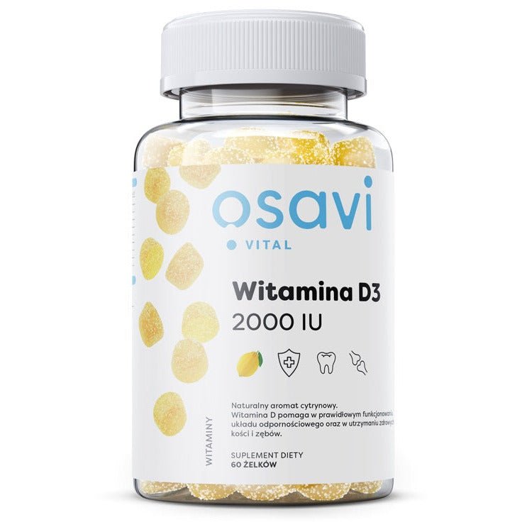 Osavi Witamina D3 w Żelkach 2000IU Lemon 60 gummies Witamina D3 - Sklep Witaminki.pl