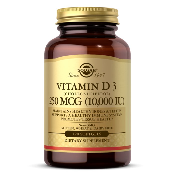 Solgar Vitamin D3 10000 IU 120 softgels Witamina D3 - Sklep Witaminki.pl