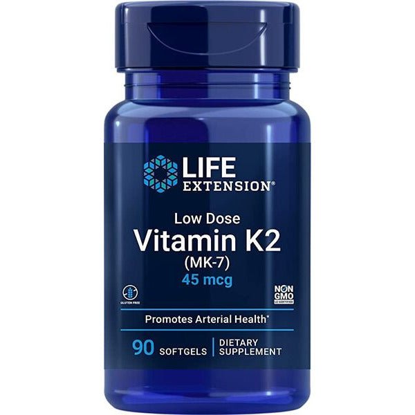 Life Extension Low Dose Vitamin K2 (MK - 7) 45 mcg 90 softgels Witamina K2 - Sklep Witaminki.pl