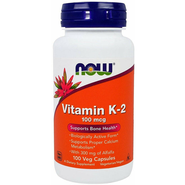 Witamina K2 NOW Foods Vitamin K-2 100 mcg 100 vcaps - Sklep Witaminki.pl
