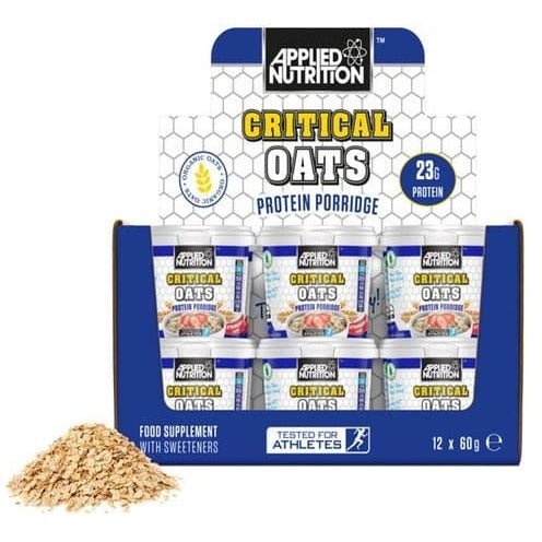 Witaminy i suplementy diety Applied Nutrition Critical Oats Protein Porridge Chocolate 12 x 60 g - Sklep Witaminki.pl