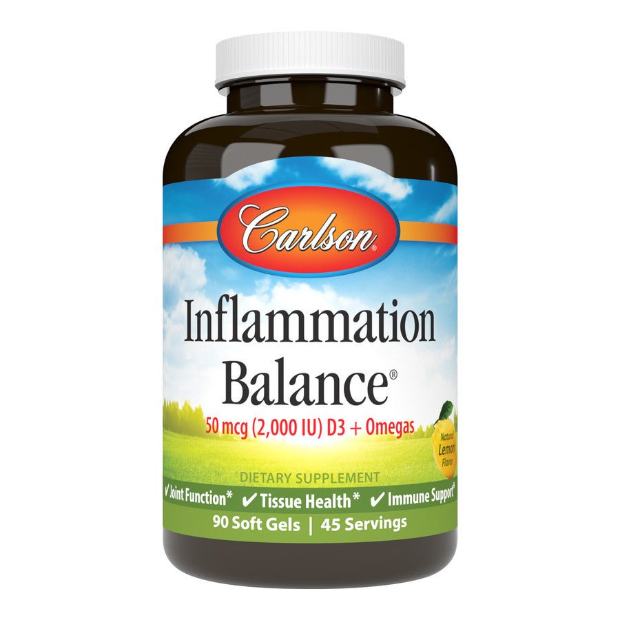 Carlson Labs Inflammation Balance 90 softgels Lemon Kwasy Omega 3 - 6 - Sklep Witaminki.pl