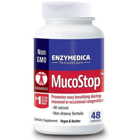 Witaminy i suplementy diety Enzymedica MucoStop 48 caps - Sklep Witaminki.pl