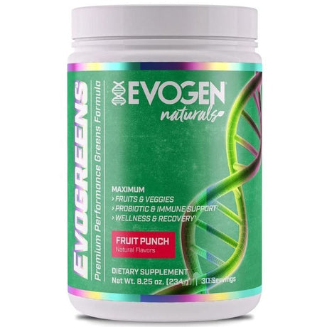 Witaminy i suplementy diety Evogen Evogreens Naturals Fruit Punch 234 g - Sklep Witaminki.pl