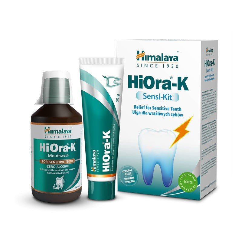 Himalaya HiOra - K Zestaw Sensitive 50 g + 150 ml Zestaw do higieny jamy ustnej - Sklep Witaminki.pl