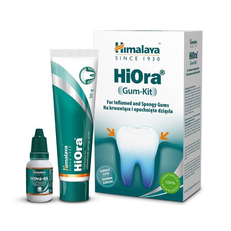 Himalaya HiOra Zestaw Gum 50 g + 15 ml Zestaw do higieny jamy ustnej - Sklep Witaminki.pl